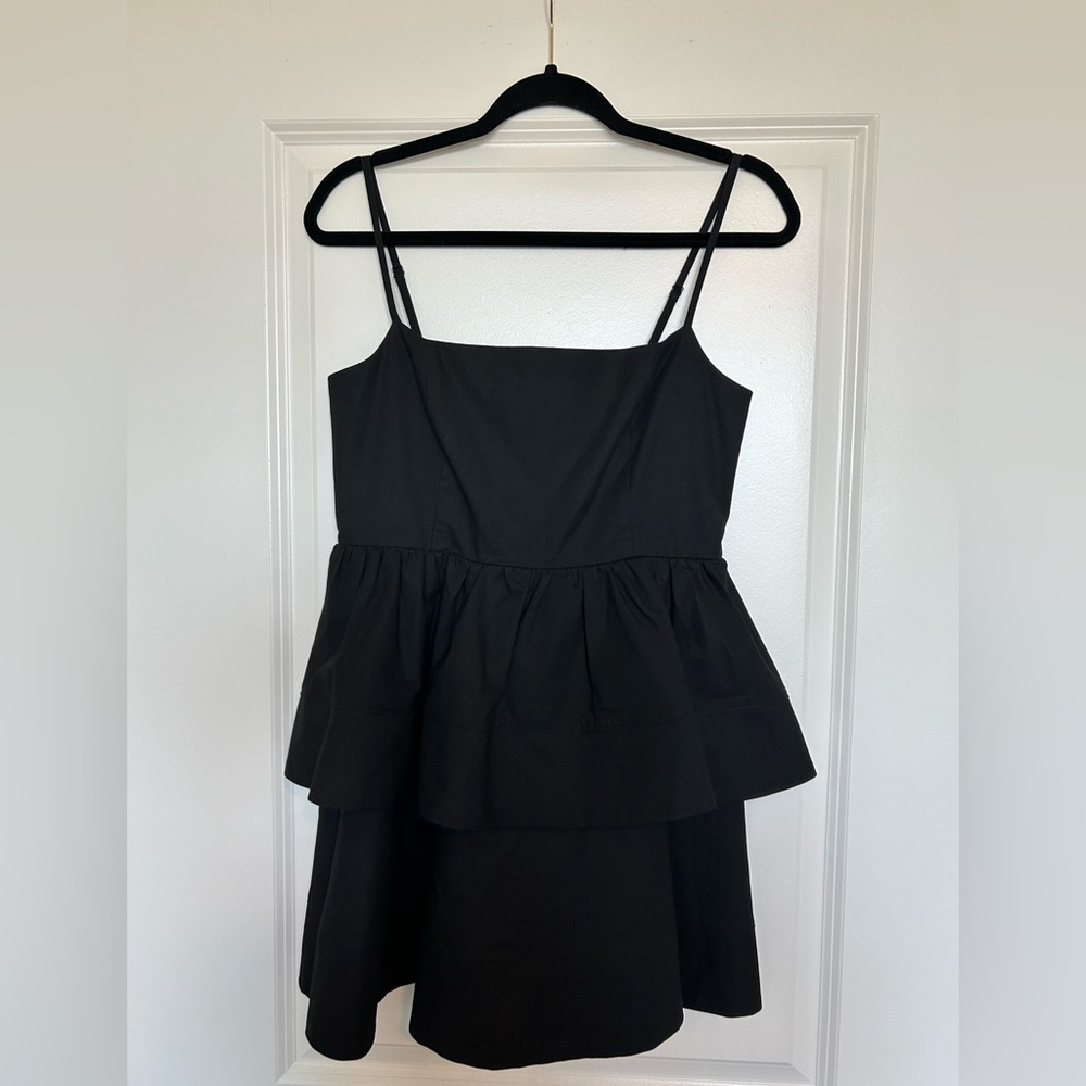Abbeline Black Tiered Ruffled Cocktail Dress